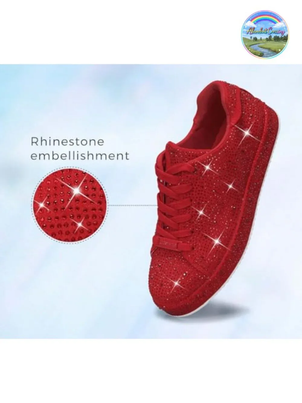 Rhinestone Sneakers for Women Low Top Sparkly Wedding Tennis Shoes